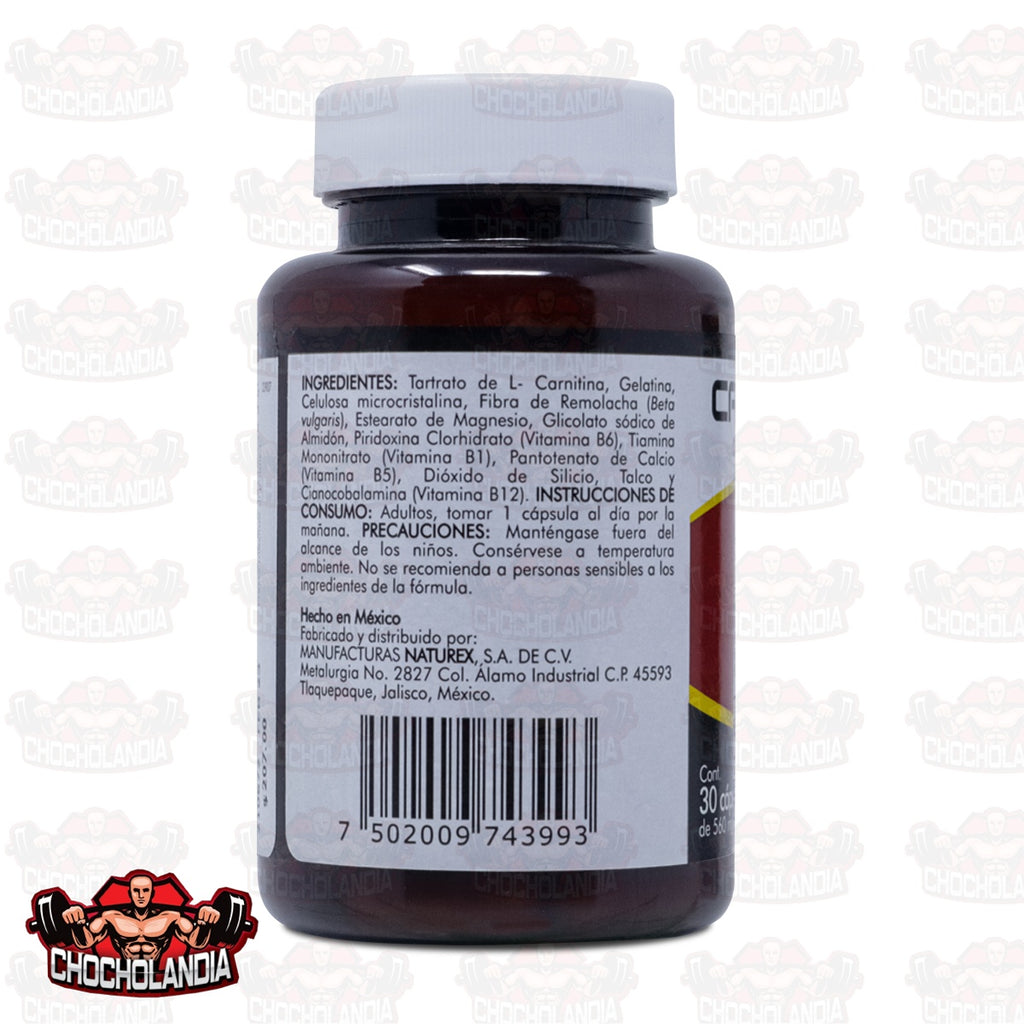 l carnitina fibra y complejo b Carnitina, B, Frasco Con 30 Caps, Naturex L-CARNITINE, L-carnitina + Vitamina B5