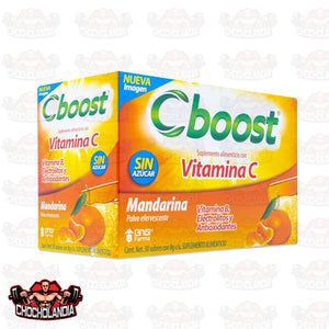 CBOOST VITAMINA C POLVO EFERVESCENTE SABOR MANDARINA CON 30 SOBRES 8 G