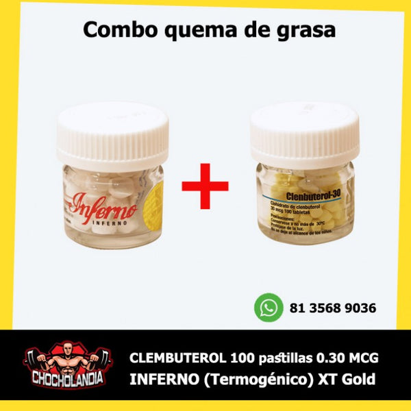 Combo Para Quema de Grasa Clenbuterol  + Inferno XT GOLD