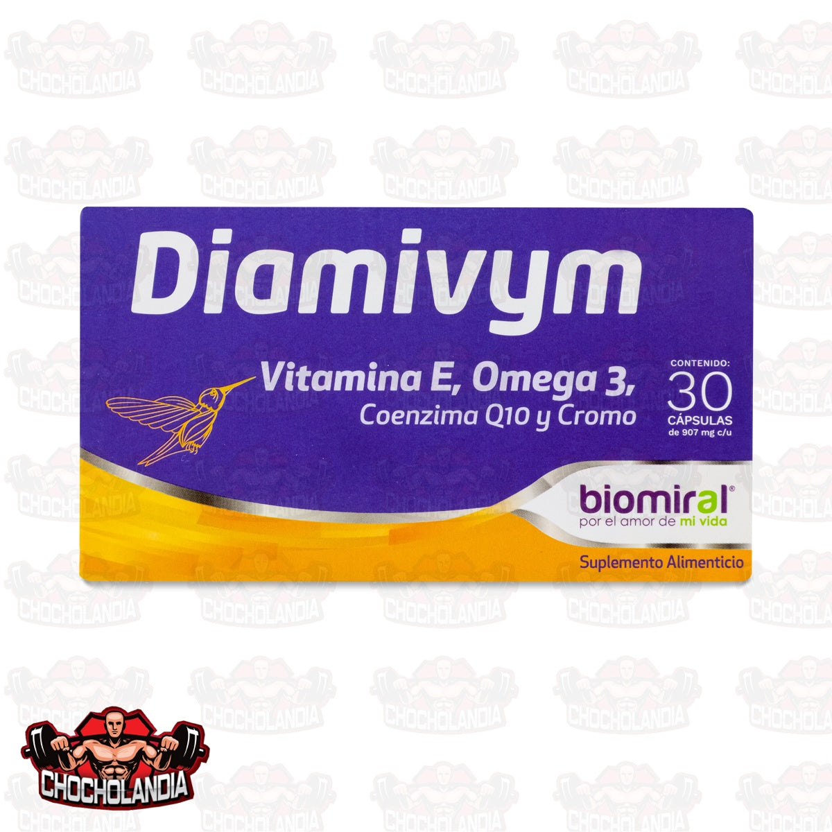 Diamivym 30 Caps. 907 Mg Vitamina E, Omega 3, Coenzima Q10 Y Cromo Biomiral