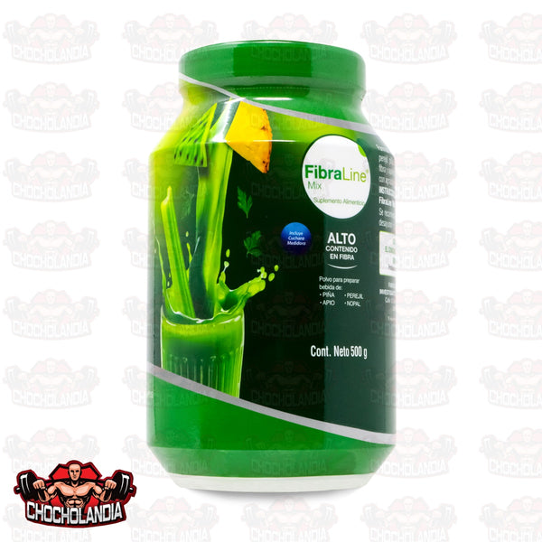 FIBRALINE APIO, PEREJIL ,PIÑA, NOPAL Y SALVADO DE TRIGO ENVASE DE 500 G
