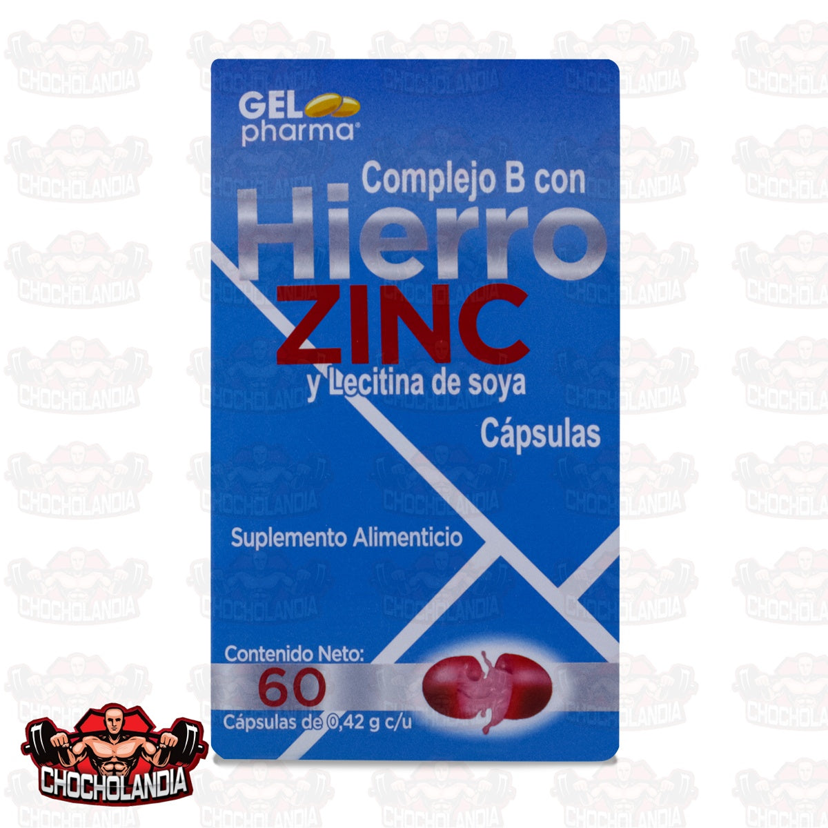 COMPLEJO B HIERRO, ZINC Y LECITINA DE SOYA, 60 CAPSULAS, GELPHARMA