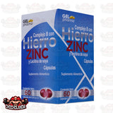 COMPLEJO B HIERRO, ZINC Y LECITINA DE SOYA, 60 CAPSULAS, GELPHARMA