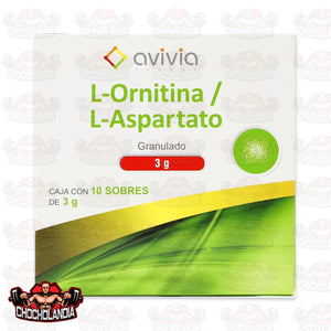 L ORNITINA L ASPARTATO 10 SOB/3G Laboratorio AVIVIA protector hepatico (HEPA-MERZ GENERICO)