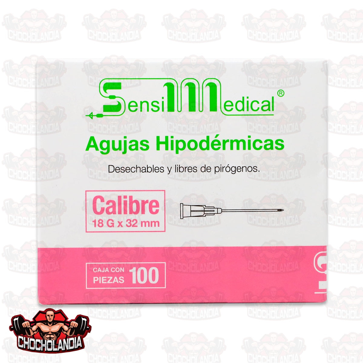 AGUJAS HIPODERMICAS DESECHABLE Y LIBRE DE PIROGENOS  CALIBRE 18G X 32 MM CONT 100 PZAS