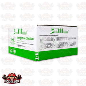 JERINGAS DE PLASTICO HIIPODERMICAS, 3 ML 21 G X 32 MM, CAJA CON 100 PIEZAS, SENSILMEDICAL