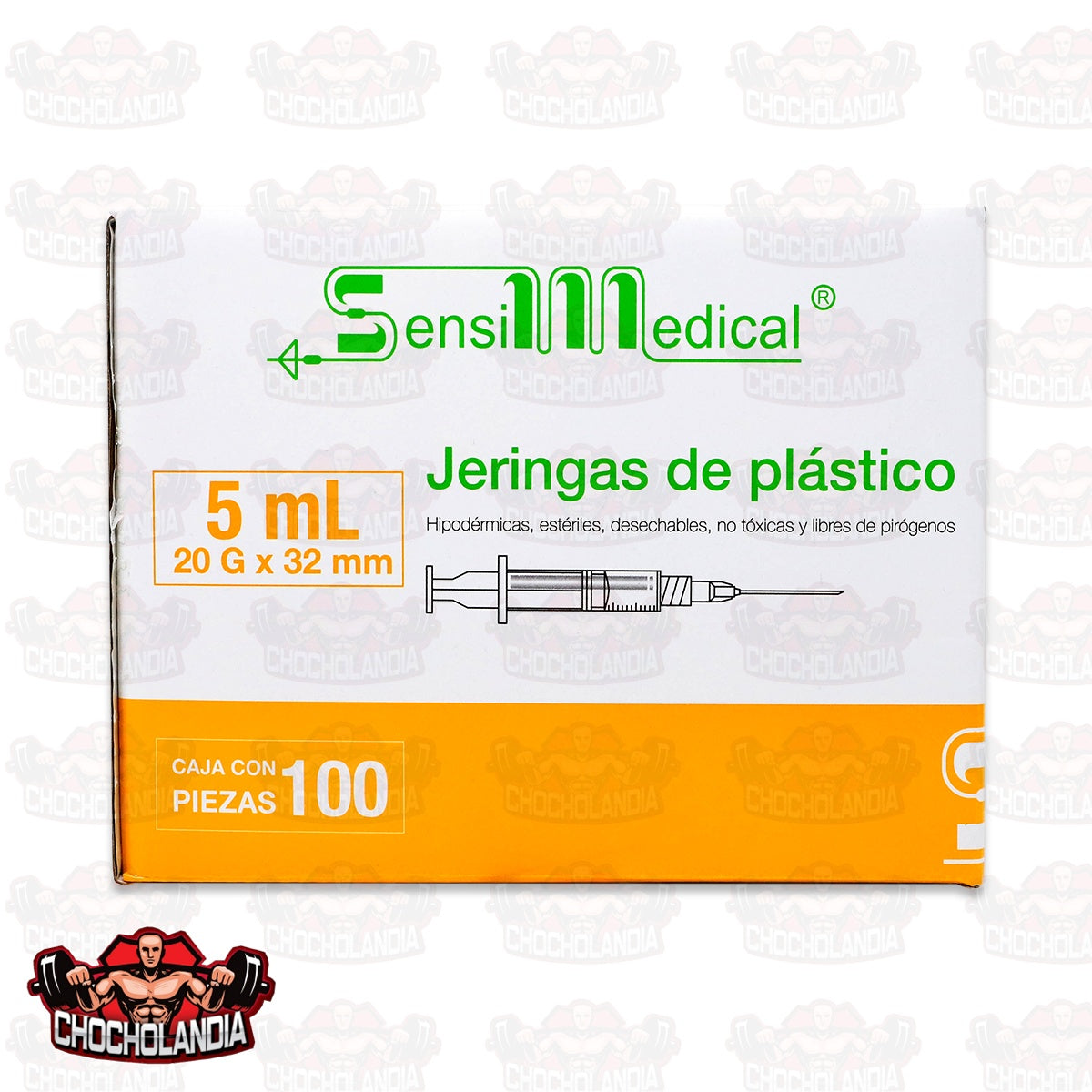 JERINGAS DE PLASTICO HIPODERMICAS, 5 ML 20 G X 32 MM, CAJA CON 100 PIEZAS, SENSILMEDICAL