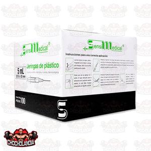 JERINGAS DE PLASTICO HIPODERMICAS, 5 ML 22 G X 32 MM, CAJA CON 100 PIEZAS, SENSILMEDICAL