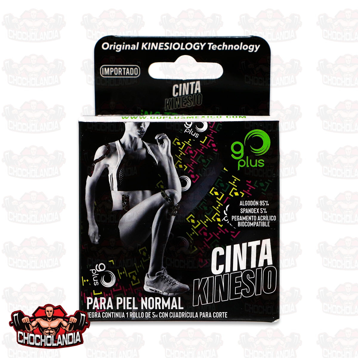 Cinta Kinesiologica Go Plus 1 Rollo con Cuadricula de Corte