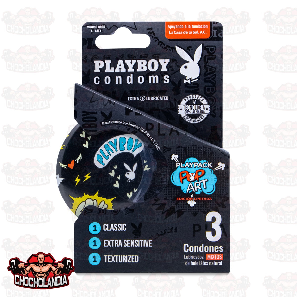 PLAYBOY CONDOMS URBAN, LATA CON 3 CONDONES