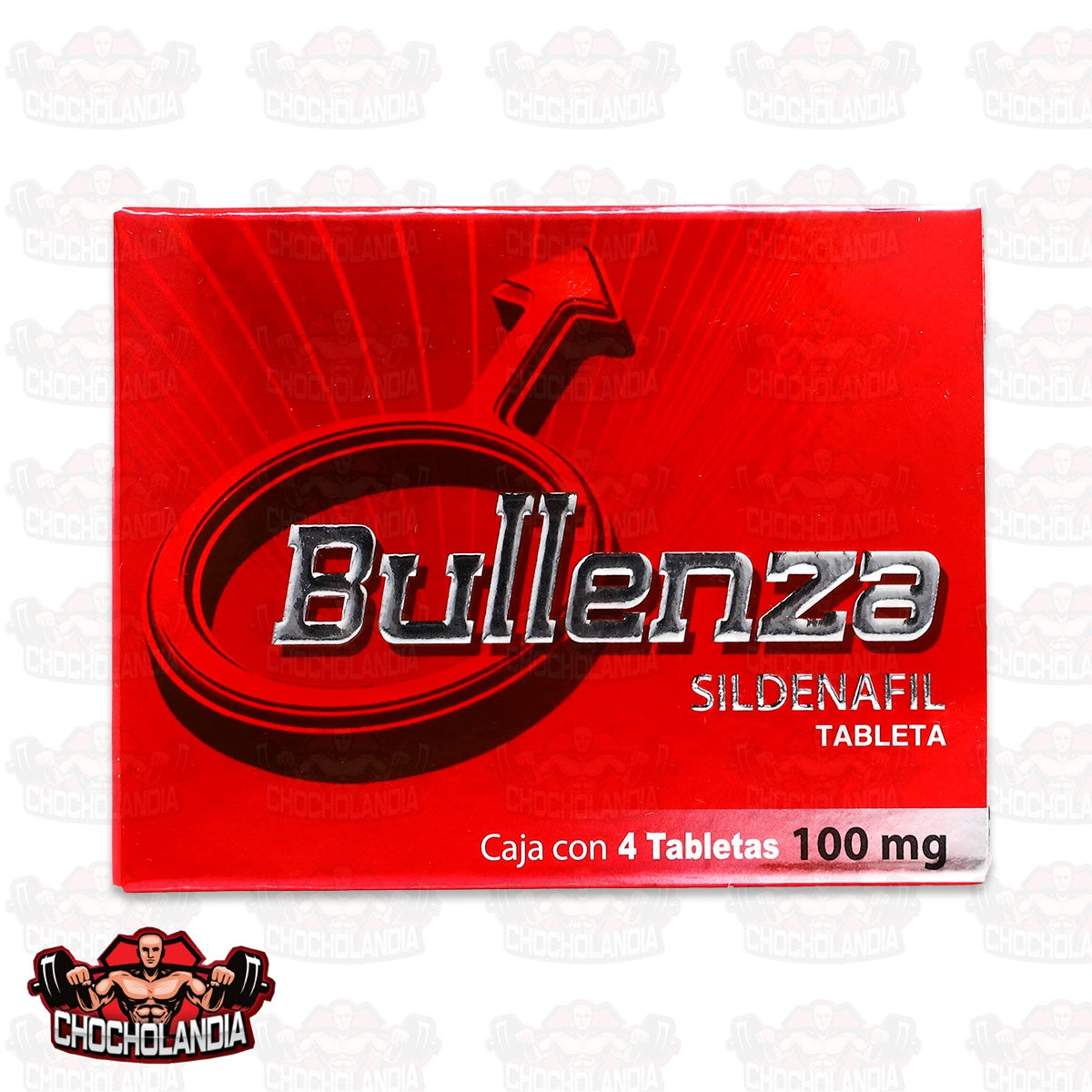 SILDENAFIL BULLENZA, CAJA CON 4 TABS DE 100 MG, GRIN