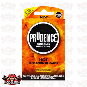 PRUDENCE HOT, CAJA CON 3 CONDONES, PRUDENCE