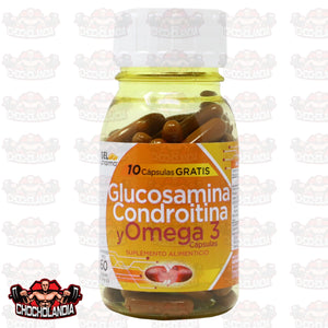 GLUCOSAMINA, CONDROITINA Y OMEGA 3, FRASCO CON 60 CAPS, GELPHARMA