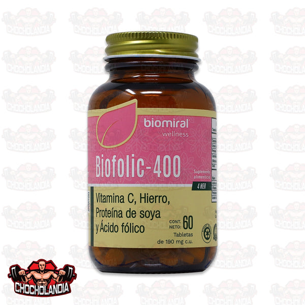 BIOFOLIC 400 , FRASCO CON 60 TABLETAS, BIOMIRAL