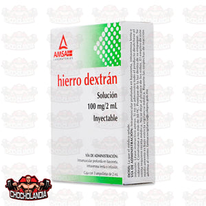 HIERRO DEXTRAN, CAJA CON 3 AMPOLLETAS DE 2 ML, AMSA