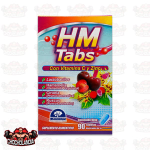 HM TABS VITAMINA C Y ZINC, 90 TABLETAS MASTICABLES, NATUTECH