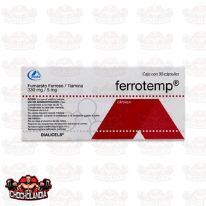 FERROTEMP, CAJA CON 30 CAPSULAS 330 MG / 5 MG, MEDIX