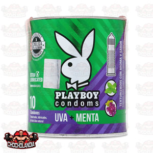 PLAYBOY CONDOMS UVA/MENTA, LATA CON 10 CONDONES