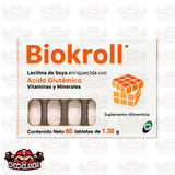 BIOKROLL, ACIDO GLUTAMINICO, VITAMINAS Y MINERALES, CAJA CON 60 TABLETAS DE 1.30 G, BIO SALUD