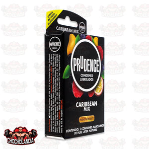 PRUDENCE CARIBBEAN MIX, SABOR Y AROMA MIX, CAJA CON 5 CONDONES, DKT