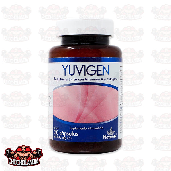 YUVIGEN ACIDO HIALURONICO CON VITAMINA A Y COLAGENO, FRASCO CON 30 CAPSULAS DE 845 MG C/U, NATUREX