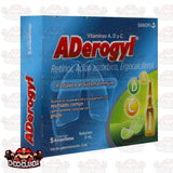 ADEROGYL RETINOL, ACIDO ASCORBICO, ERGOCALCIFEROL 5 AMPOLLETAS 3 ML