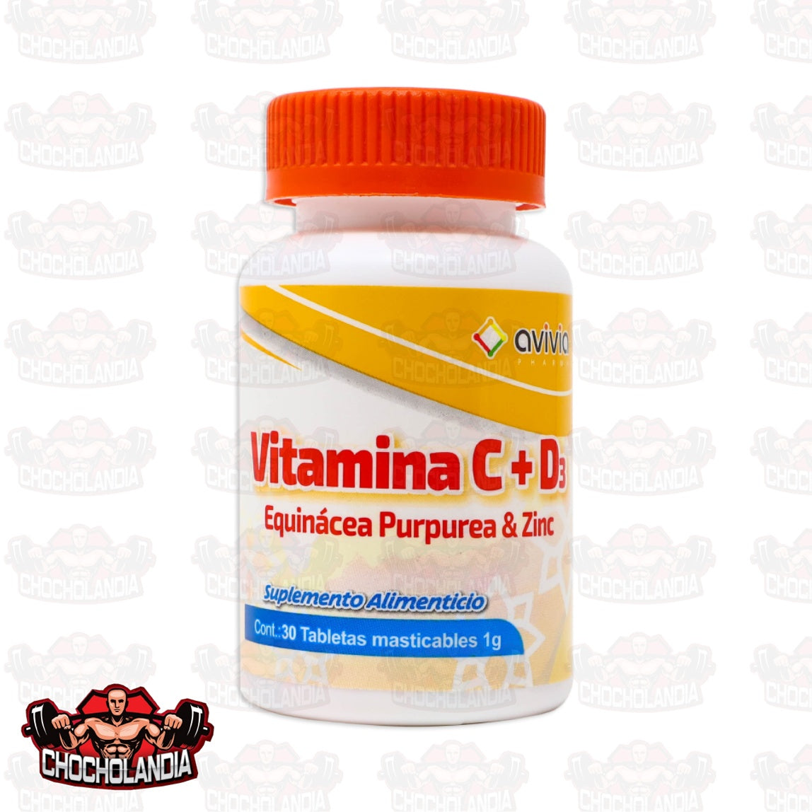 VITAMINA C + D3, EQUINACEA PURPUREA & ZINC, SUPLEMENTO ALIMENTICIO, 30 TABLETAS MASTICABLES 1G