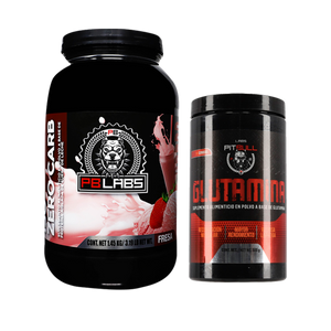 PROTEINA FRESA 45 SERVICIOS Y GLUTAMINA 100 SERVICIOS PBS