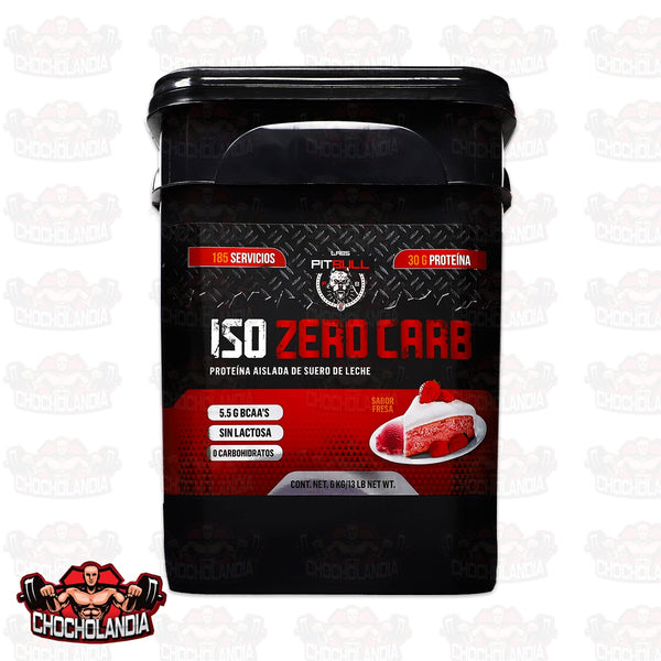 Proteína Iso Zero Carb Pitbull Labs (Sabor Fresa)