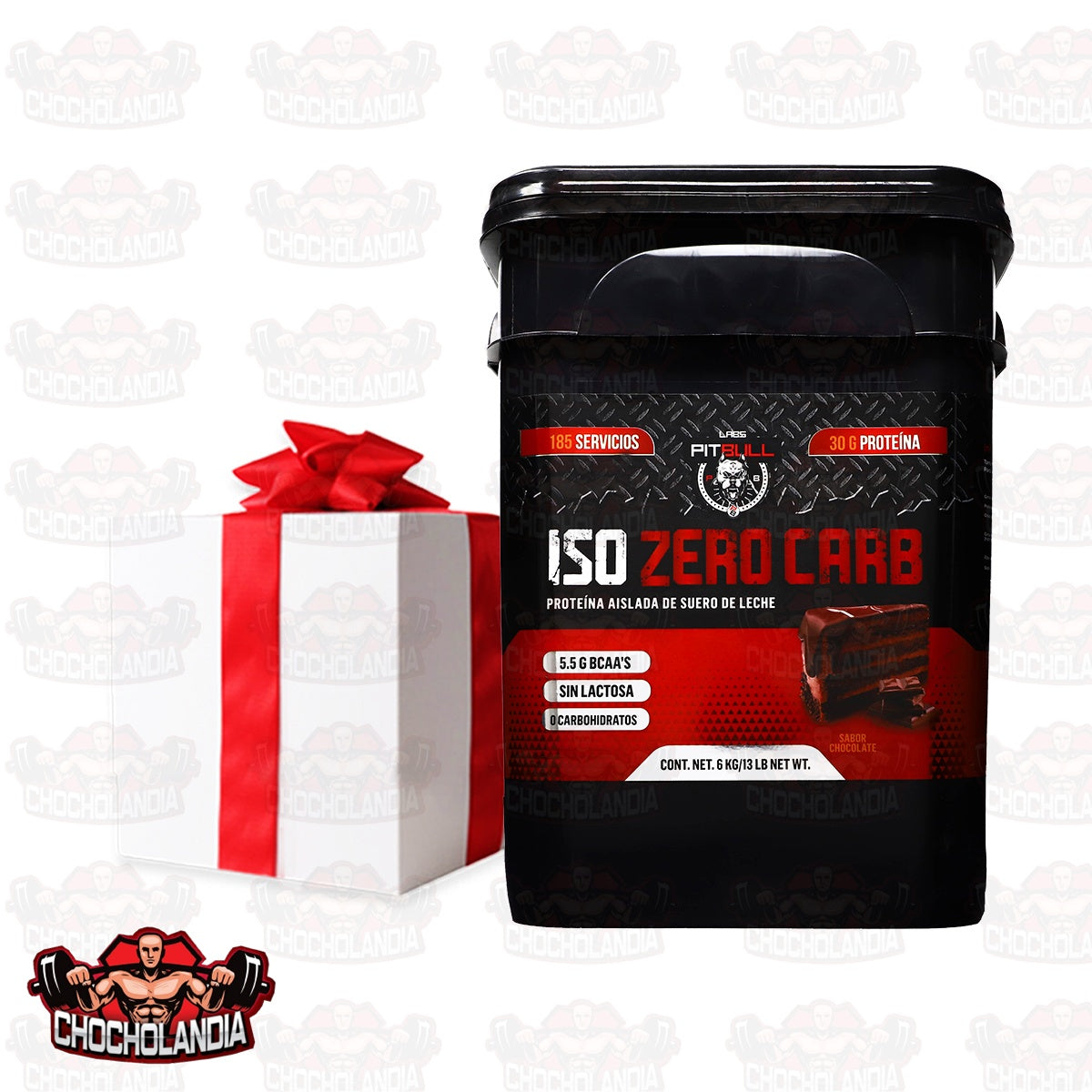 Proteína Iso Zero Carb Pitbull Labs (Sabor CHOCOLATE) 185 SERVICIOS + Regalo Sorpresa