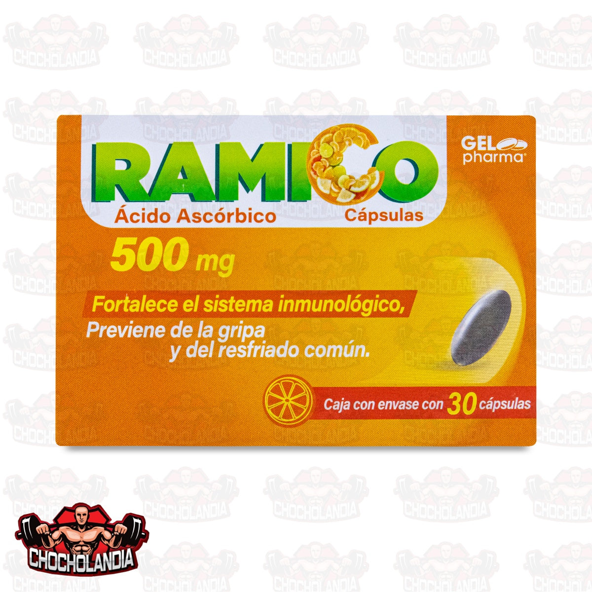 RAMICO ACIDO ASCORBICO 30 CAPS 500 MG, GELPHARMA