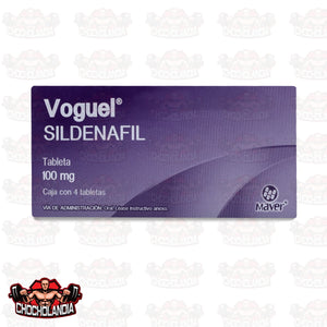 SILDENAFIL VOGUEL, CAJA CON 4 TABLETAS DE 100 MG, MAVER