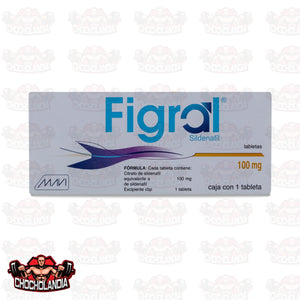 SILDENAFIL FIGRAL, CAJA CON 1 TABLETA DE 100 MG, MAVI