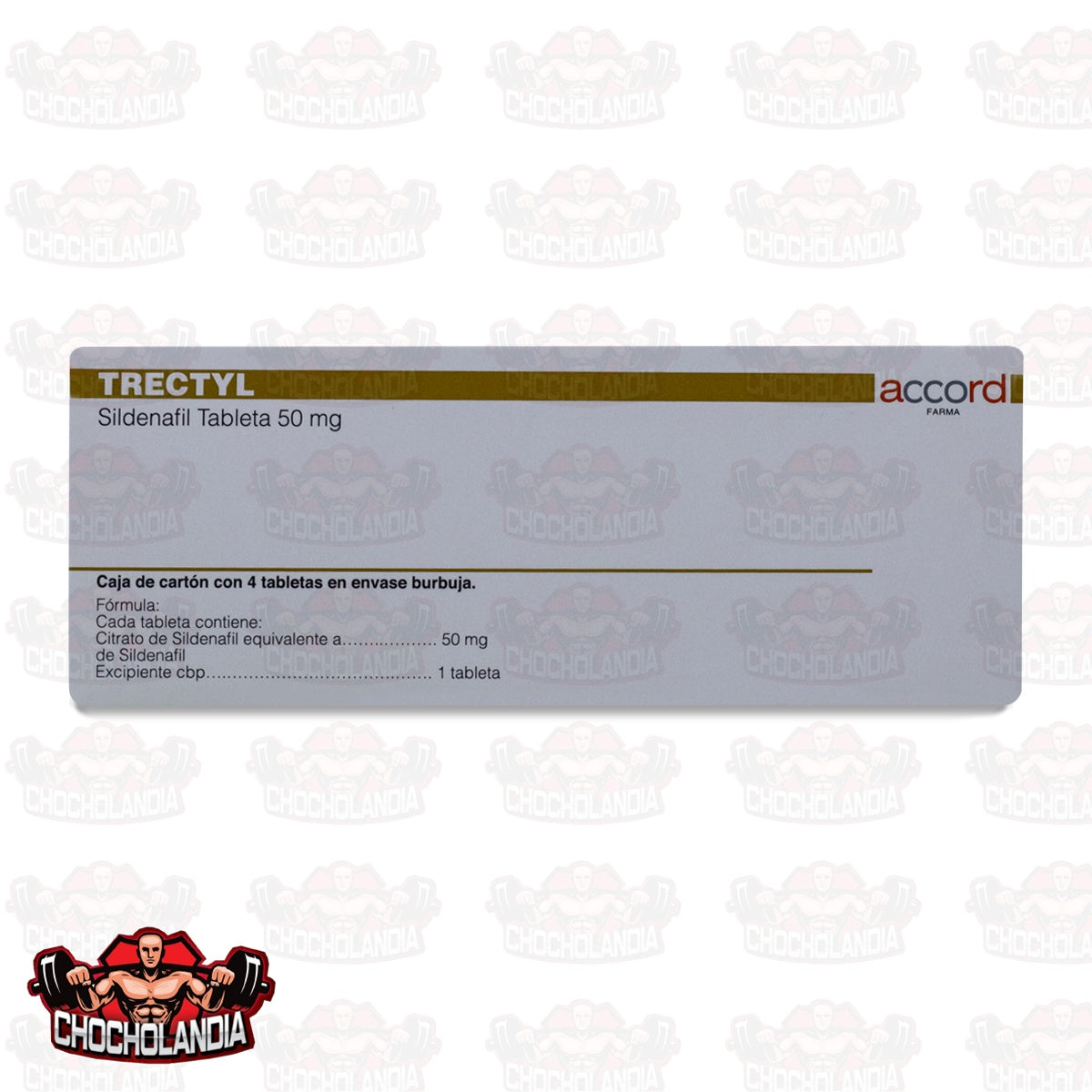 SILDENAFIL TRECTYL, 4 TABLETAS DE 50 MG, ACCORD FARMA