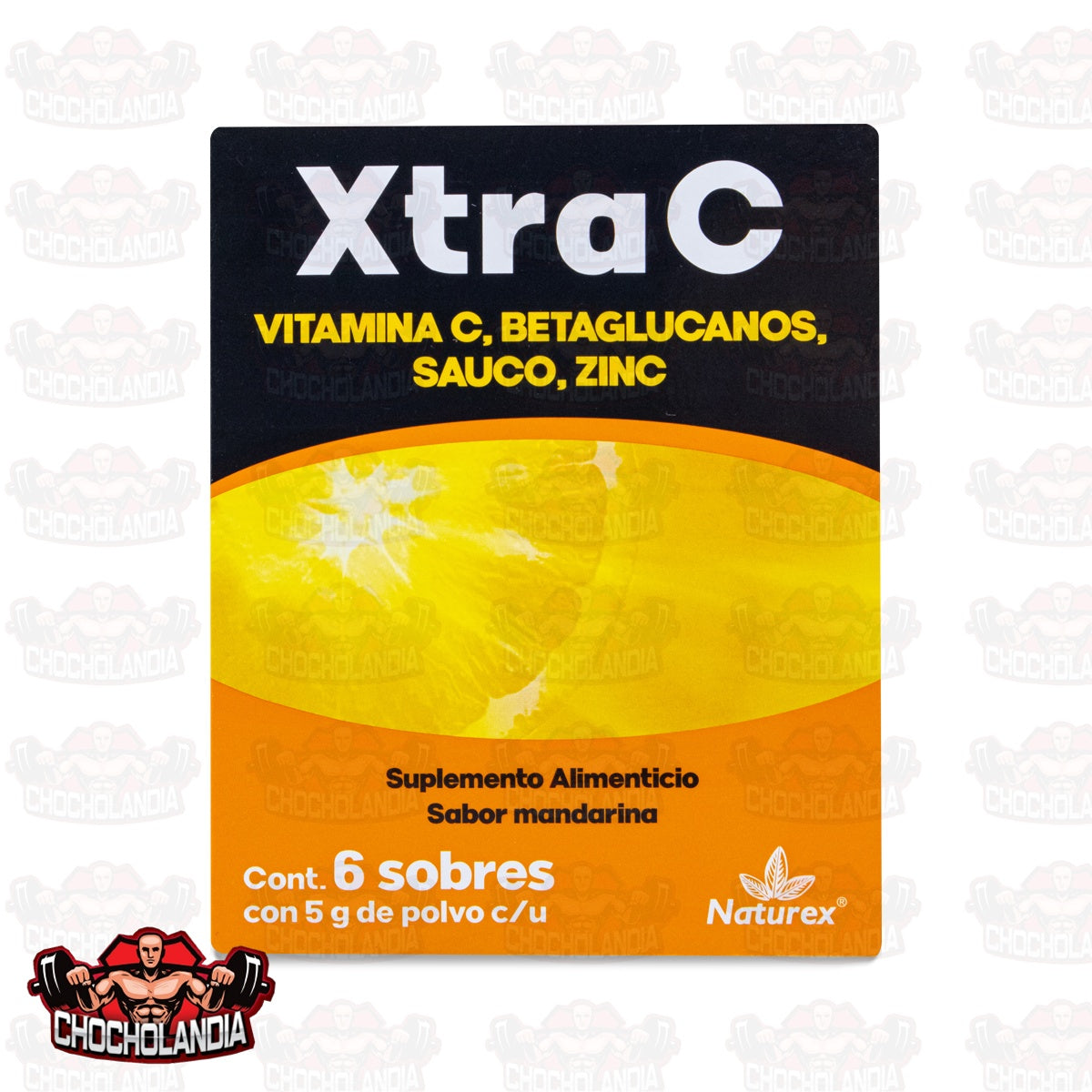 XTRA C VITAMINA C, BETAGLUCANOS, SAUCO, ZINC, 6 SOBRES SABOR MANDARINA, NATUREX