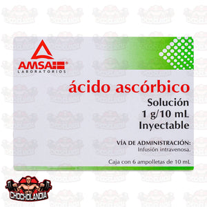 ÁCIDO ASCÓRBICO Sol Iny 6 AMPTAS 1 G/10 ML AMSA