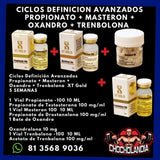 Ciclos Definición Avanzados Propionato + Masteron + Oxandro + Trenbolona  XT Gold