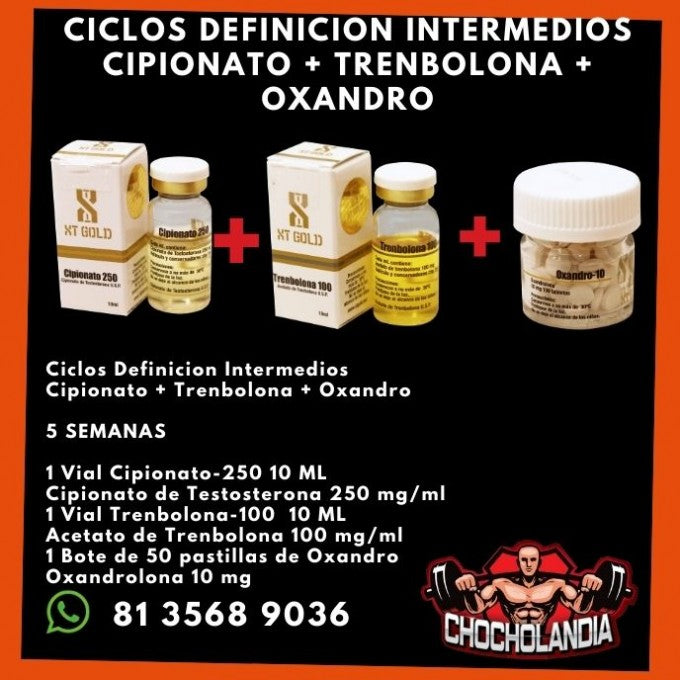 Ciclos Definición Intermedios Cipionato + Trenbolona + Oxandro XT Gold