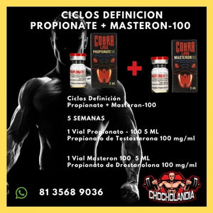 Ciclos Definición Propionate + Masteron-100 Cobra Labs