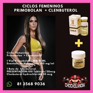 Ciclos Femeninos Primobolan  + Clenbuterol XT Gold