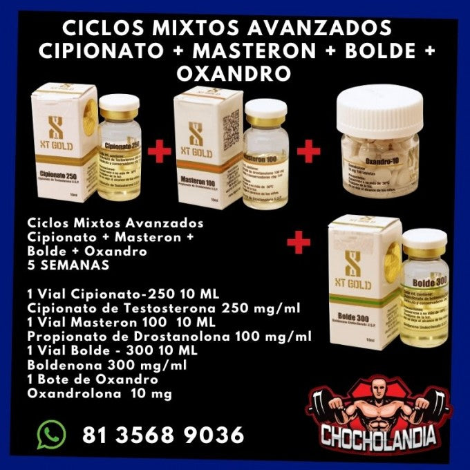 Ciclos Mixtos Avanzados  Cipionato +  Masteron + Bolde + Oxandro XT Gold