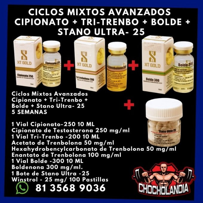 Ciclos Mixtos Avanzados Cipionato + Tri -Trenbo + Bolde + Stano Ultra - 25 XT Gold