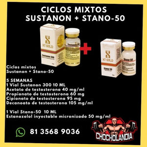 Ciclos Mixtos Sustanon + Stano-50 XT Gold