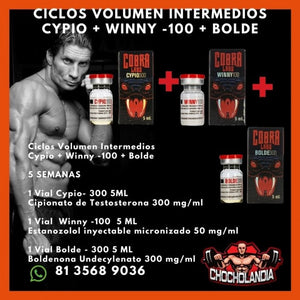 Ciclos Volumen Intermedios Cypio + Winny -100 + Bolde Cobra Labs