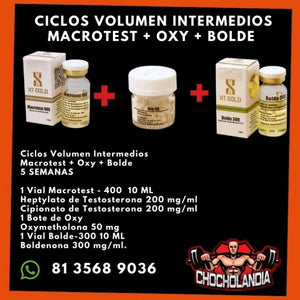 Ciclos Volumen Intermedios Macrotest + Oxy + Bolde  XT Gold