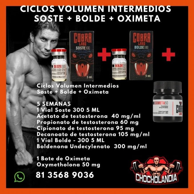 Ciclos Volumen Intermedios Soste + Bolde + Oximeta Cobra Labs