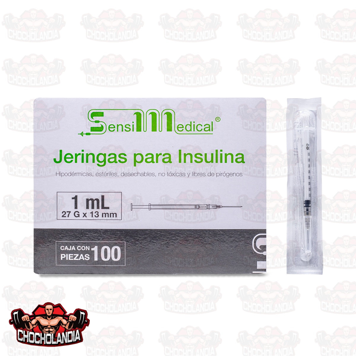 JERINGA PARA INSULINA HIPODERMICA 1ML 27 G X 13 MM CAJA CON 100 PIEZAS SENSIL MEDICAL